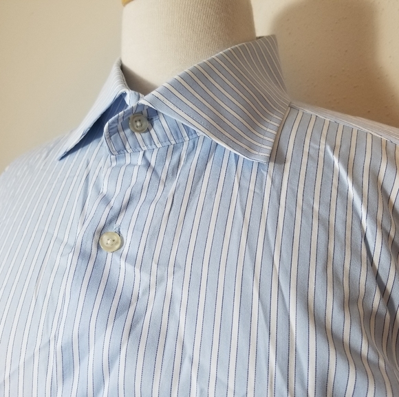 Peter Millar Striped Button Down Shirt Size 15 1/2 - Picture 2 of 6